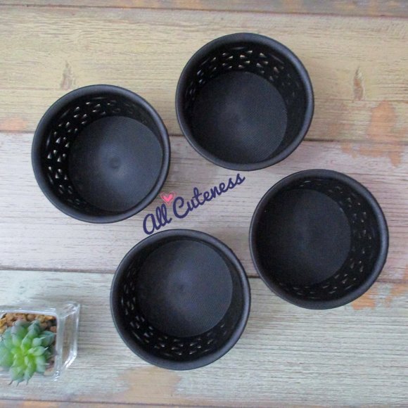 Small Circular Bins Black - Picture 4 of 5